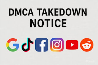 remove content on google tiktok facebook youtube reddit under dmca