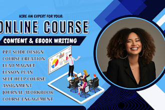 ghostwrite online course, course outline, lesson, ppt slide, ebook and workbook