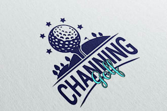 do custom  golf club, team, brand and tournament  logo design