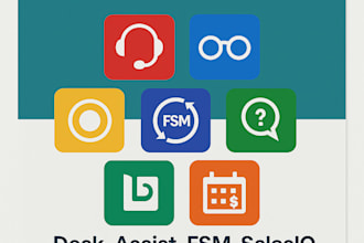 setup zoho desk, assist,lens, fsm, crm, salesiq, bookings, invoice