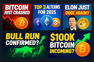 do eye catching crypto youtube thumbnails fast delivery, click worthy designs