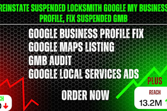 reinstate suspended locksmith google my business profile fix suspended gmb