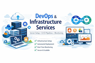 setup server infrastructure, ci cd process and monitoring