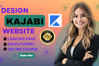 build kajabi website, design kajabi sales funnel landing page, online course