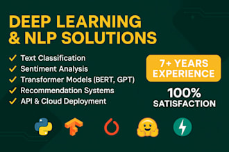 develop deep learning models and nlp solutions for ai applications