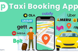 develop taxi android IOS booking app like uber, bolt with back office admin