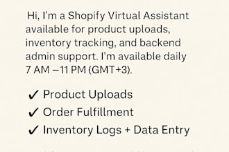 be your shopify virtual assistant for administration assistance