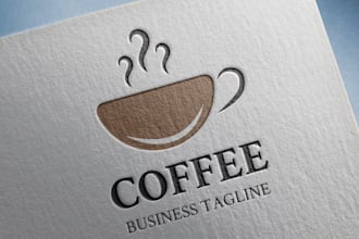 custom café logo  coffee shop, bakery and bistro branding design