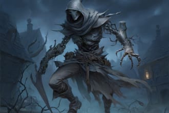 create dark art illustration