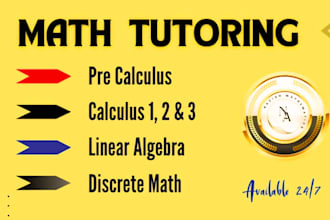 assist in statistics linear algebra discrete math calculus  mathematics
