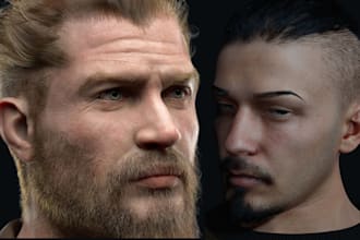 do 3d character modeling 3d metahuman 3d hair unreal engine game for nft daz 3d