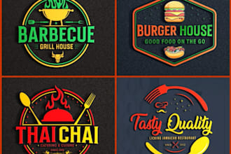 custom restaurant logo fine dining, food truck and eatery branding