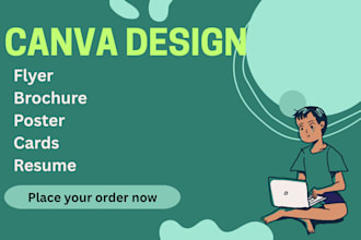 design professional brochure, flyer and event flyer on canva