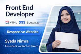 responsive HTML CSS bootstrap website by professional front end developer
