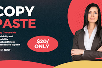 do fast and accurate copy paste job for you