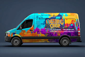 make creative vehicle wrap design for your car, truck, van