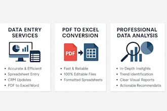 do data entry and some office works