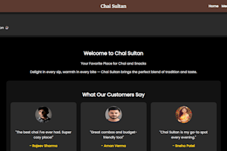 design a cafe or restaurant website
