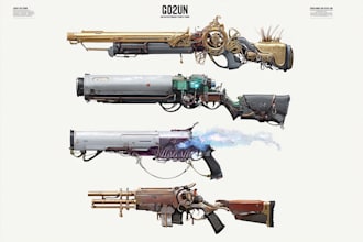 design unique weapons illustrations