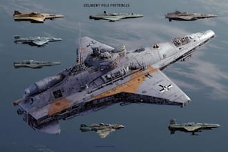 design spaceship sci fi illustration and sci fi art