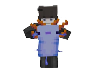 create your 3d render character for minecraft