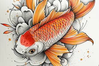 make a tattoo in black and white or in color