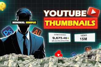 create minimal simple youtube style thumbnail