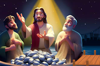 do affirmation children illustration, bible illustration, comics, bible  story