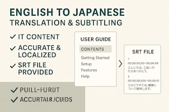 provide accurate english to japanese documentation translation