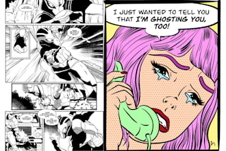 draw vintage comic book retro comic art 2d vintage comic retro pop art comic