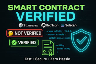verify your smart contract on etherscan, bscscan  or solscan