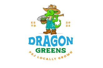 design awesome fun dragon logo