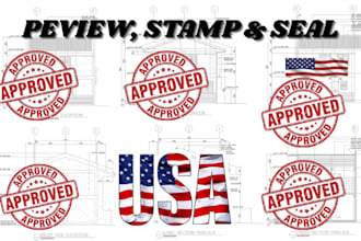 licensed architect pe stamp for city permit in indiana, illinois, alaska, ohio