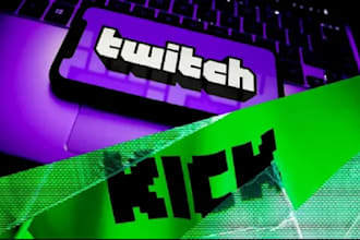 do organic kick and twitch channel promotion to get real followers and viewers