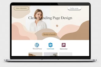 design a clean and professional landing page in hostinger