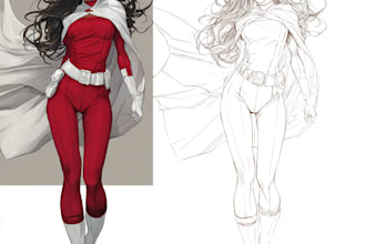 draw you as a anime manga superhero