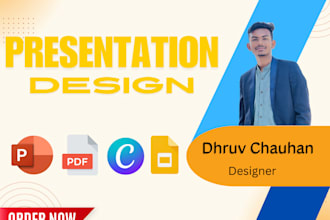 create a modern powerpoint pitch deck and google slides design