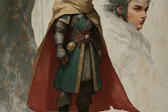 do create fantasy character design use d and d, illustration
