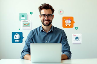 be your ecommerce virtual assistant for shopify, etsy, wordpress
