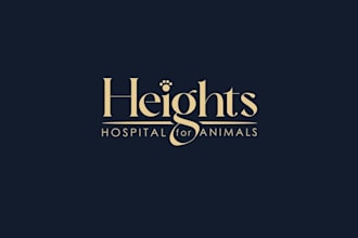 design modern upscale community animal hospital logo