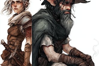 do a dnd and d and d character art illustration for you