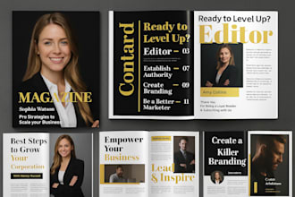 design stunning magazine layouts, covers, newsletters, brochures, lookbooks ai