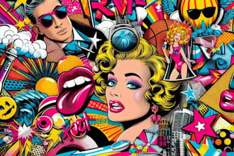 make a graffiti street art pop art of any picture portraits