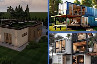 design architectural plan, tiny house, cabin, restaurants or city permit plan