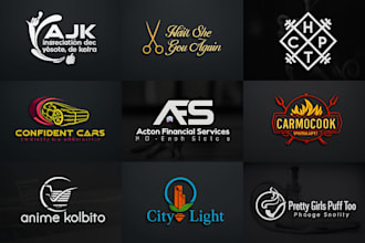 do modern minimalist initial stunning logo design