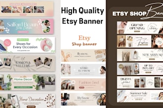 design custom etsy, shopify visuals and a stunning shop logo