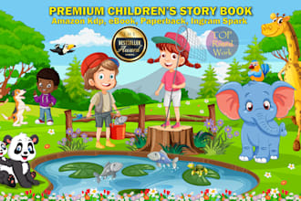 create custom children book or storybook illustrations for amazon KDP