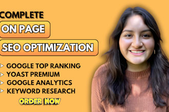 optimize title tags, meta descriptions, and headings for on page SEO
