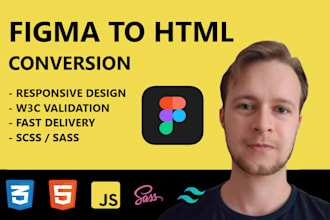 convert figma design to responsive html website