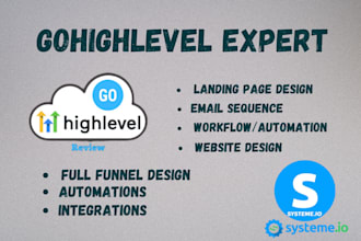 ghl landing page sales funnel in systeme io  gohighlevel automation clickfunnels